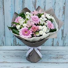 Букет цветов из:  Герберы, Альстромерии и Хризантемы #REPLACE_PRED# Володарском