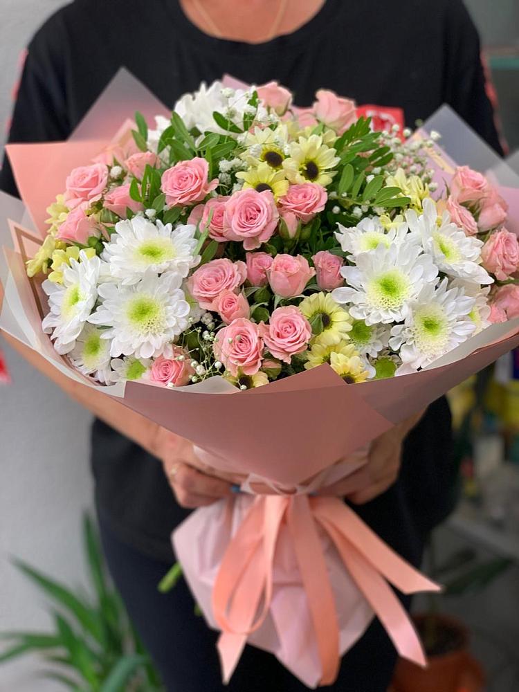 Букет цветов из: Розы и Хризантемы в Володарском