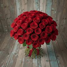 Букет 55 Красных роз Фридом #REPLACE_PRED# Володарском