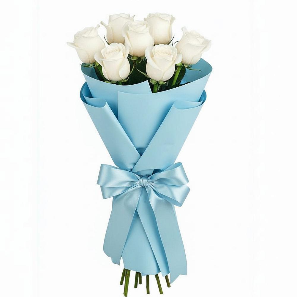 Букет 7 белых роз Проуд в Володарском