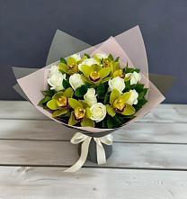 Букет цветов из:  Орхидеи и Розы #REPLACE_PRED# Володарском