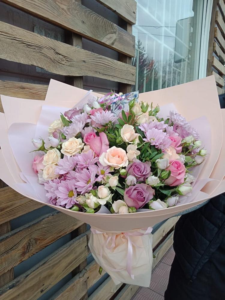 Букет цветов из: Розы и Хризантемы в Володарском