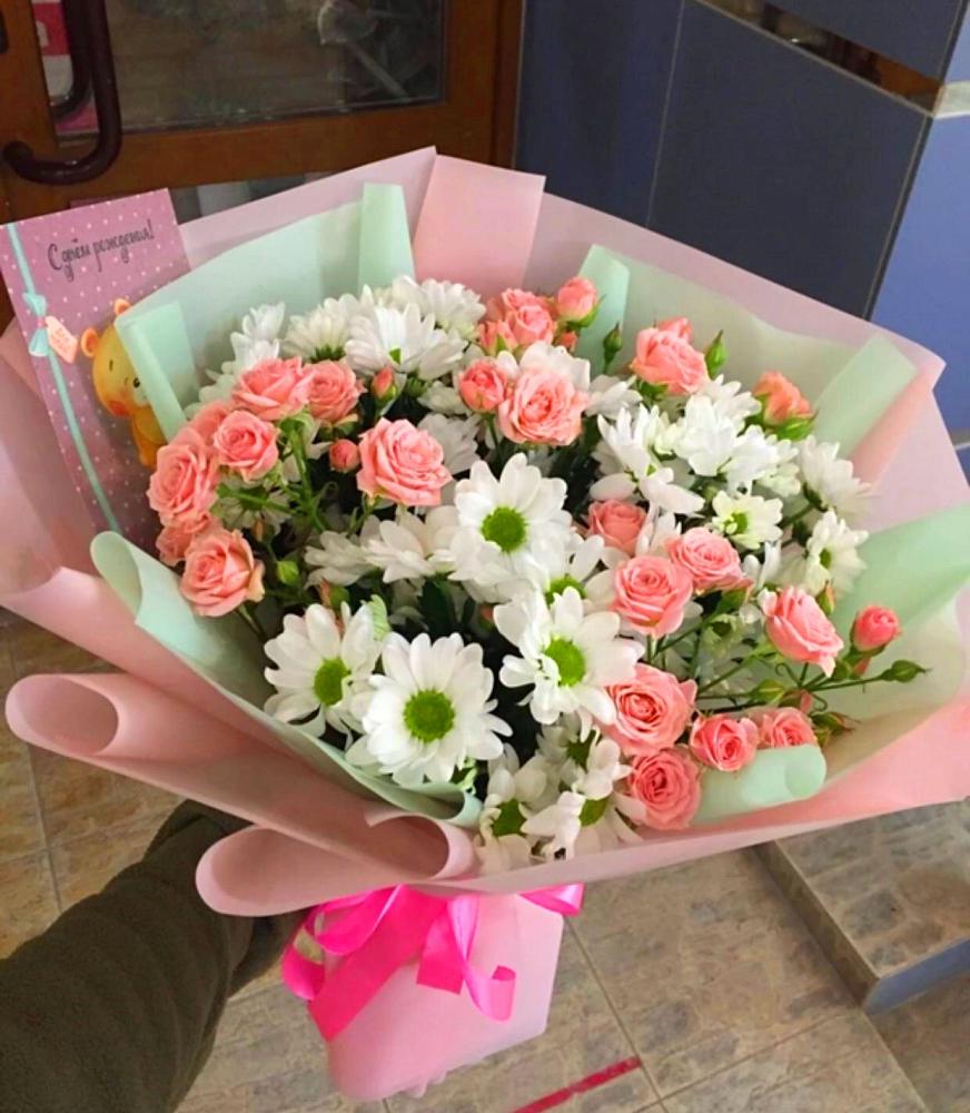 Букет цветов из: Розы и Хризантемы в Володарском