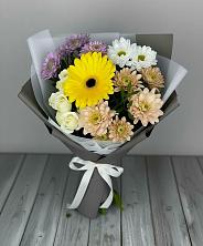 Букет цветов из:  Розы, Герберы и Хризантемы в Володарском