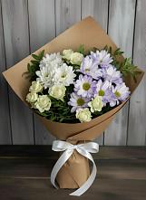 Букет цветов из:  Хризантемы и Розы #REPLACE_PRED# Володарском