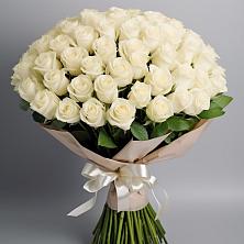 Букет 101 беля роза Белоснежка в Володарском
