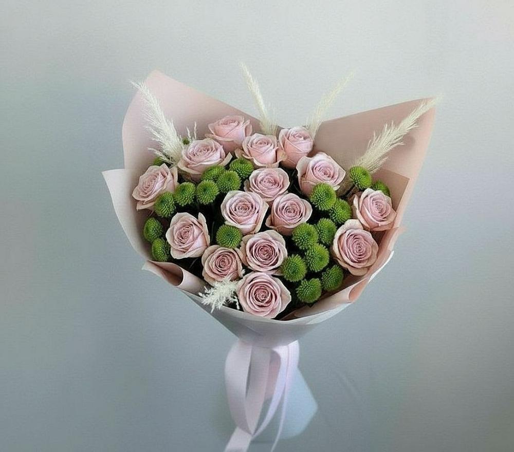 Букет цветов из: Розы и Хризантемы в Володарском