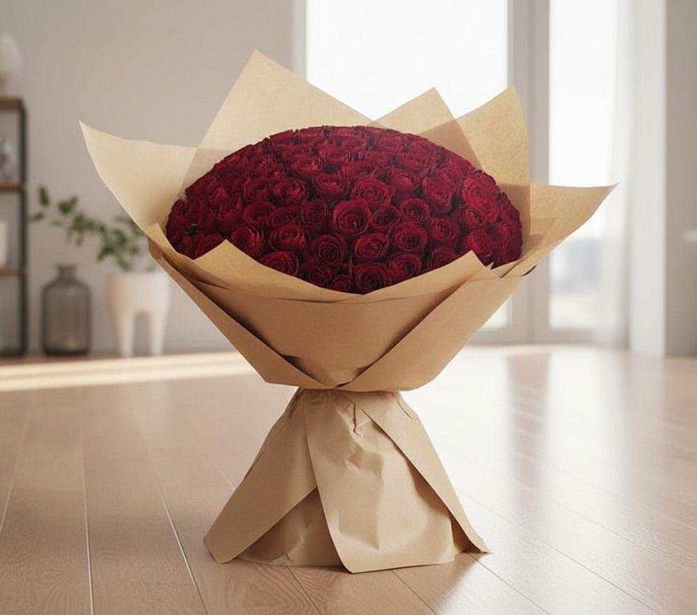 Букет 101 Красная роза в Володарском