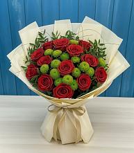 Букет цветов из:  Розы и Хризантемы в Володарском