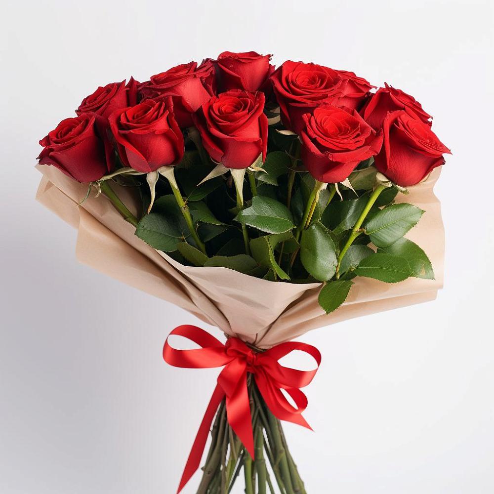 Букет 11 Красных роз Эдлесс Лав в Володарском